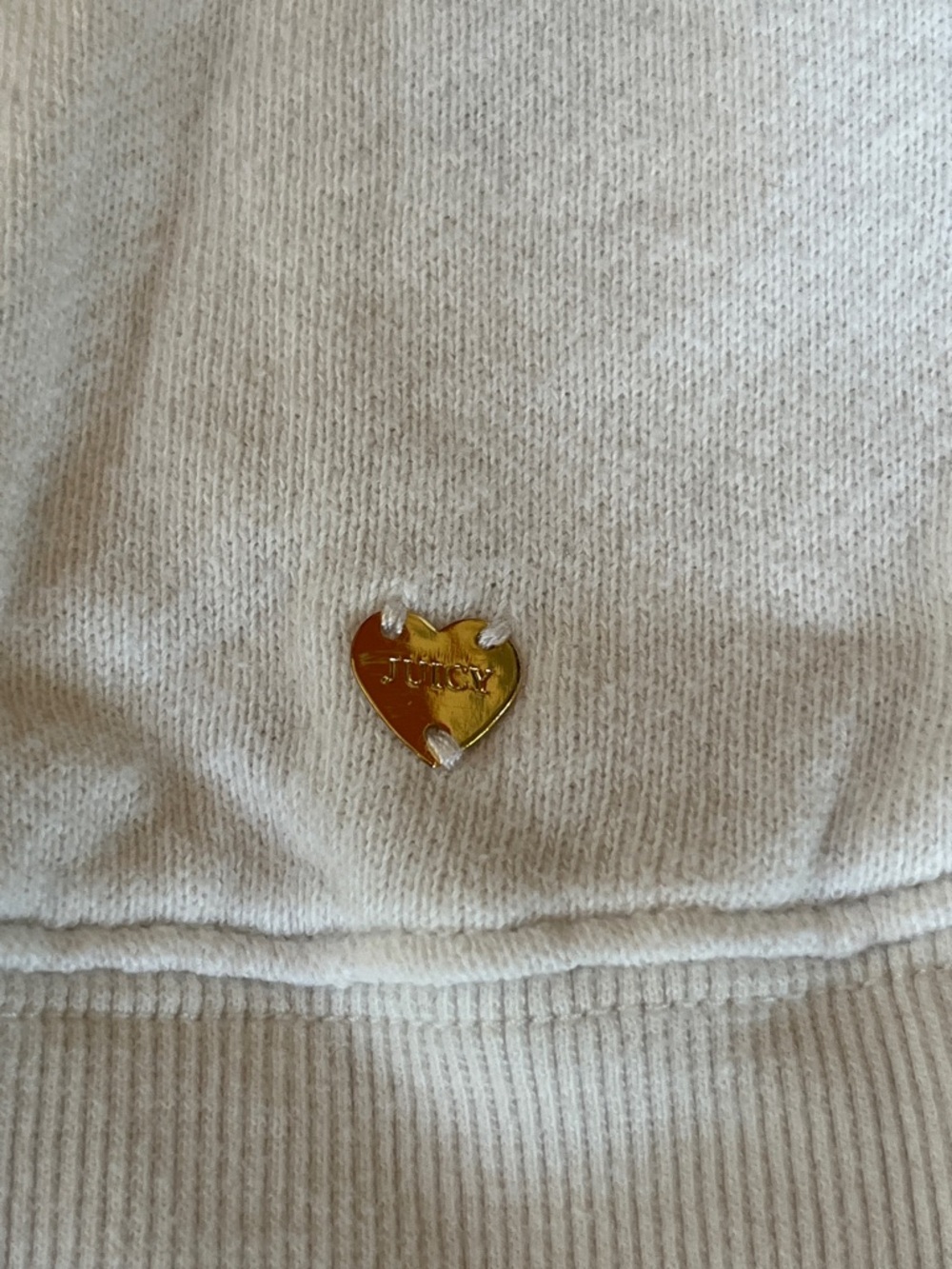Juicy Couture White Short Sleeve Eyelet Sweatshirt - Picture 3 of 8